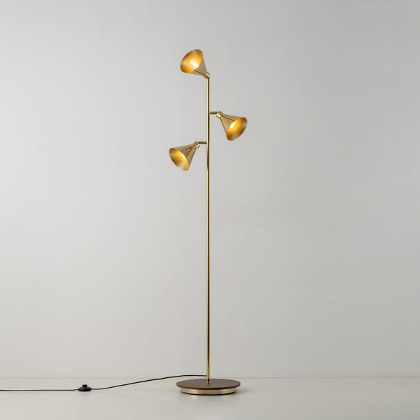 Brass Cone Floor Lamp