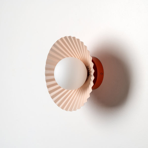 Pleat Flush Wall Light Hibe Home 
