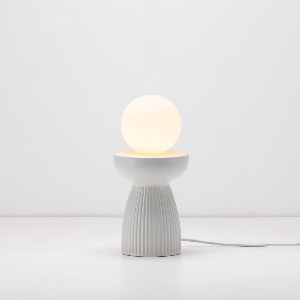 Ceramic sphere deals table lamp